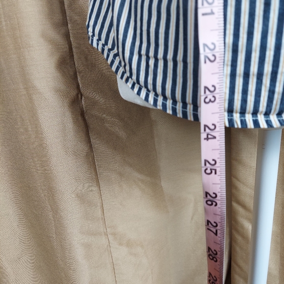 Vintage Gap Navy blue striped Cotton ruffled button top size S - Picture 6 of 9